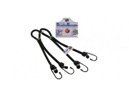 gumicuk Double Bungee délka/šířka popruhu 600/9 mm, OXFORD (hák/hák, dvojpopruh spojený očkem)