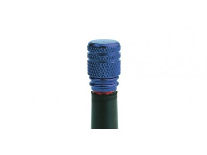 kovové čepičky ventilků, OXFORD (modrý elox, pár)