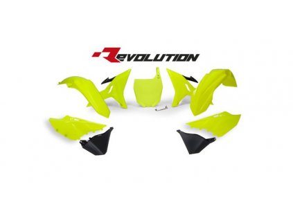 Sada plastů Yamaha, RTECH (neon žlutá-černá, 6 dílů)