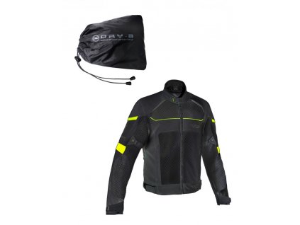 Moto bunda ONBOARD 3D-AIR černo/neonově žlutá