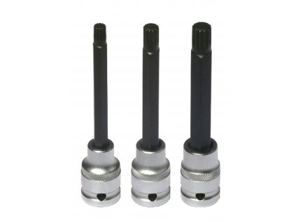 sada dvanáctihraných (M8,M10,M12) prodloužených hlavic pro 1/2" ráčnu, BIKESERVICE