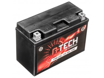 Baterie 12V, YT9B-4 GEL, 8Ah, 120A, bezúdržbová GEL technologie 150x68x105, A-TECH (aktivovaná ve výrobě)