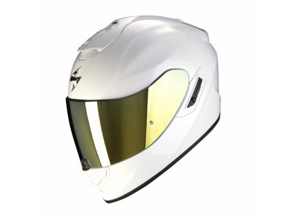 Moto přilba SCORPION EXO-1400 AIR solid bílá perleť TEST