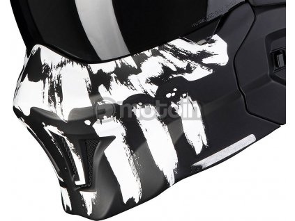 Přední maska SCORPION EXO-COMBAT EVO MARAUDER matná černá/bílá