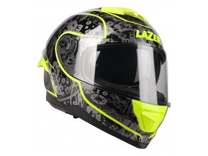 přilba Rafale SR $13 original, LAZER (černá/žlutá fluo)