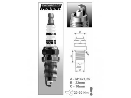 zapalovací svíčka P1 řada Premium Iridium+, BRISK - Česká Republika
