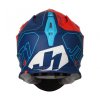 Moto přilba JUST1 J18 VERTIGO matná modro/bílo/fluo oranžová