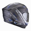 Moto přilba SCORPION EXO-391 HAUT matná černo/stříbrno/modrá