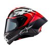 přilba SUPERTECH R-10 ELEMENT, ALPINESTARS (karbon/červená fluo/bílá) 2024