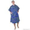 PACKTOWL CHANGING PONCHO L/XL Botanical pončo/ručník modré s motivem listů