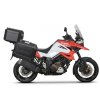 Kompletní sada černých hliníkových kufrů SHAD TERRA BLACK , 37L topcase 47L/47L boční kufry, včetně montážní sady a plotny SHAD SUZUKI DL 1000 V-Strom/ DL 1050 V-Strom