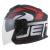 přilba Jet Tech 2.0 RoTo, CASSIDA (černá matná/červená/bílá) 2025