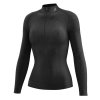 funkční triko s dlouhým rukávem ke krku zip K-THERMO, dívčí TECSO (černá)