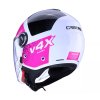Otevřená helma Caberg Riviera V4X Alpha white/fuchsia/black