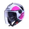 Otevřená helma Caberg Riviera V4X Alpha white/fuchsia/black