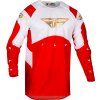 dres EVOLUTION DST. FLY RACING - USA 2024 (červená/bílá/červená iridium)