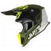 Moto přilba JUST1 J18F + MIPS PULSAR LIMITED EDITION matná army zeleno/černo/bílá
