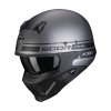 Moto přilba SCORPION COVERT-X TUSSLE matná stříbrno/černá