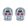 kovové čepičky ventilků Skull, OXFORD (stříbrná, pár)