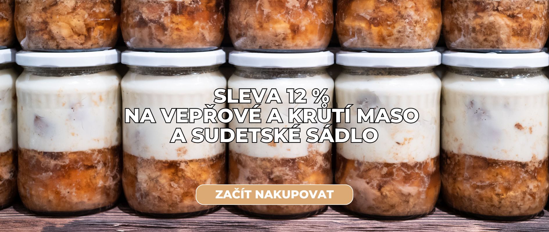 Vepřové a krůtí maso a sudetské sádlo 12 %