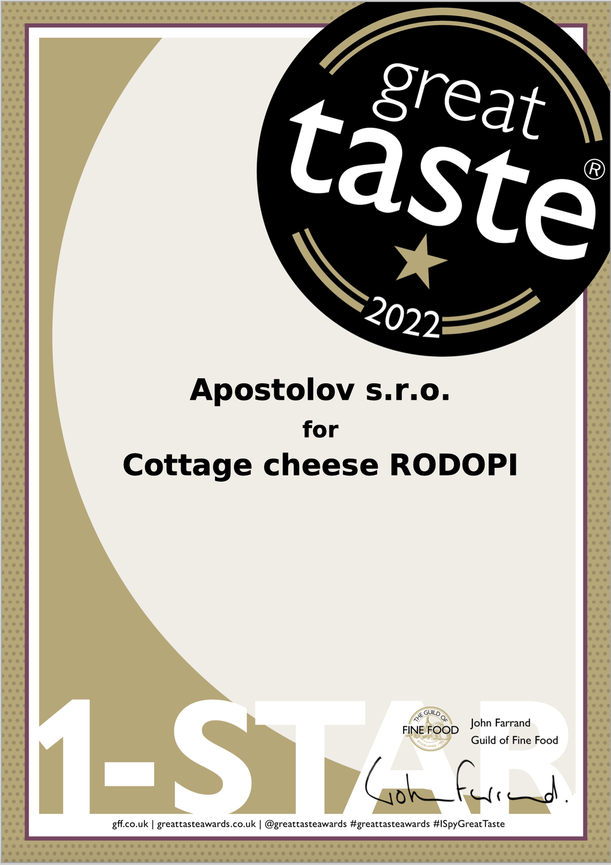 Great Taste pro RODOPI - opět!