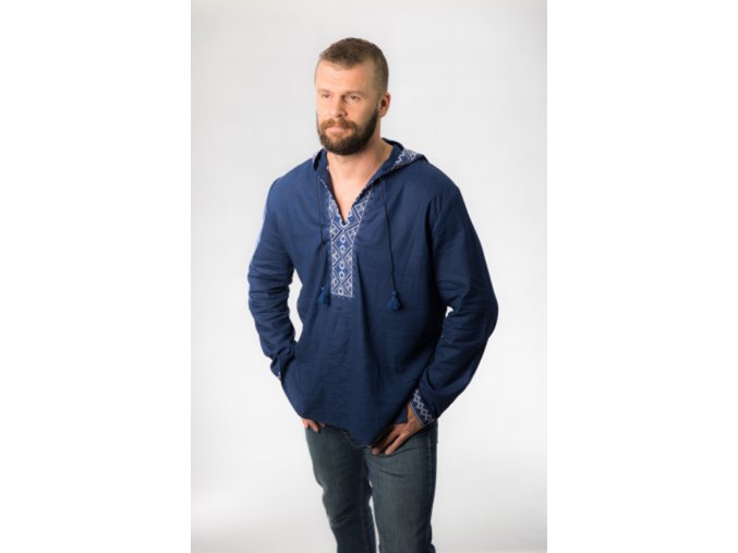 867 6 panska vysivana kosile s kapuci boromir