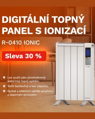 👉 30% SLEVA na digitální topný panel Rohnson R-0410 Ionic – teď za skvělou cenu! 🔥 ✅ Plnohodnotný elektrický topný systém...