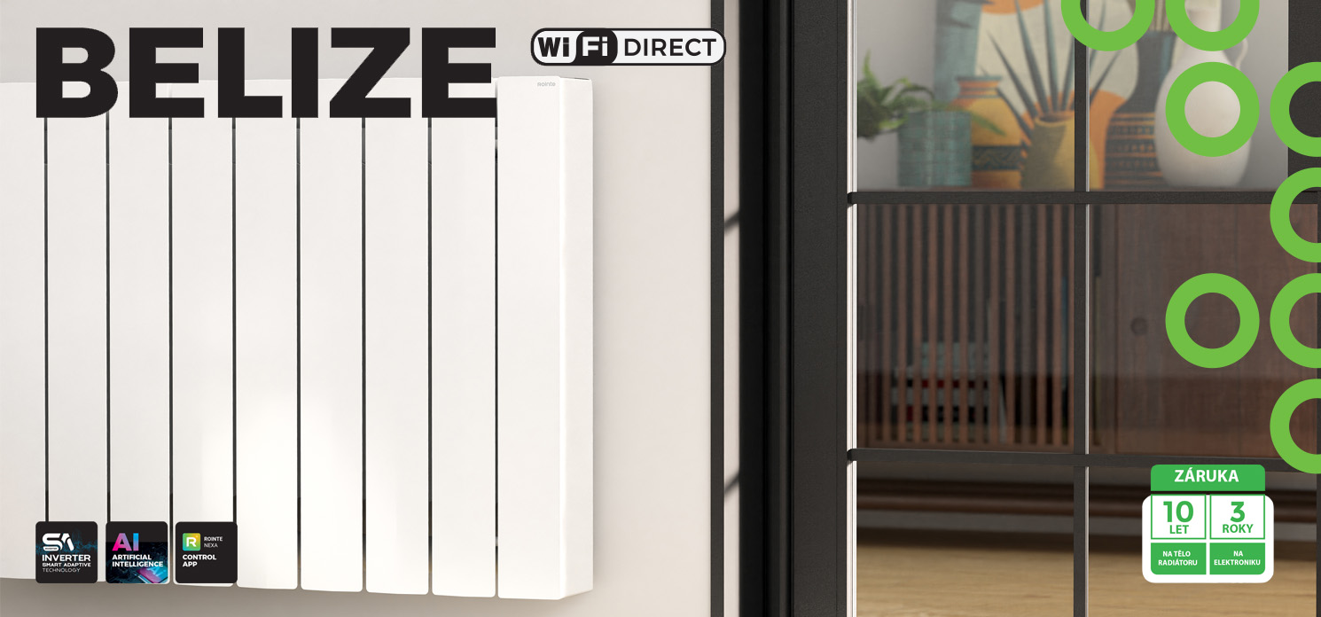 Belize WiFi elektrický radiátor