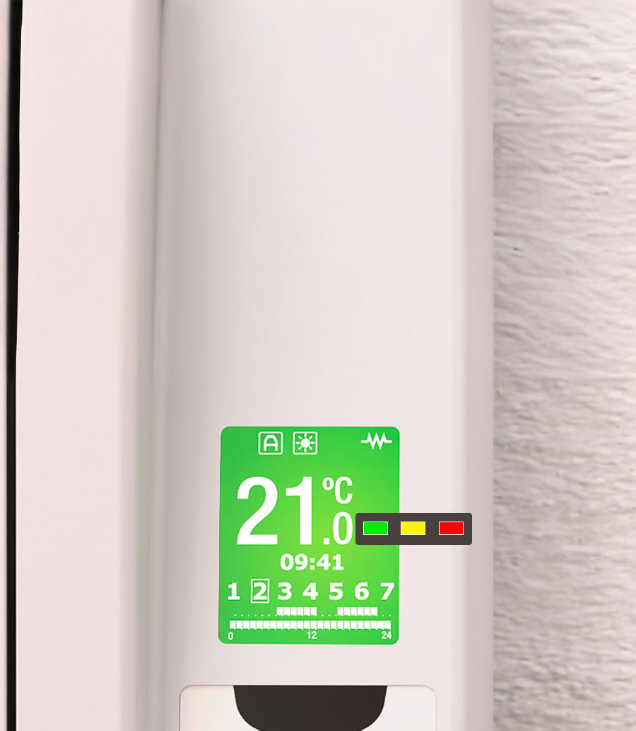 On-screen efficiency indicator