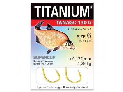 Titanium Tanago 130G návazec 70cm 10ks (Varianta Titanium Tanago 130G vel. 12 návazec 0,128mm 10ks)