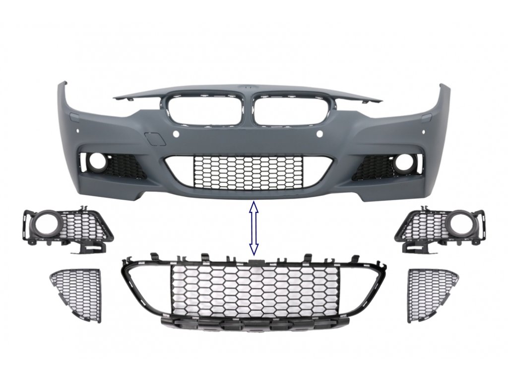 b2b pack front bumper lower grilles suitable for bmw 6002622 6105633