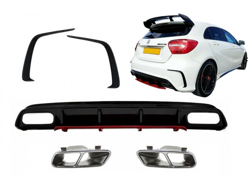 b2b rear diffuser with exhaust muffler tips chrome 5999309 6058942