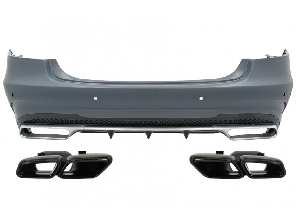 b2b rear bumper with exhaust muffler tips black 5997672 6050869