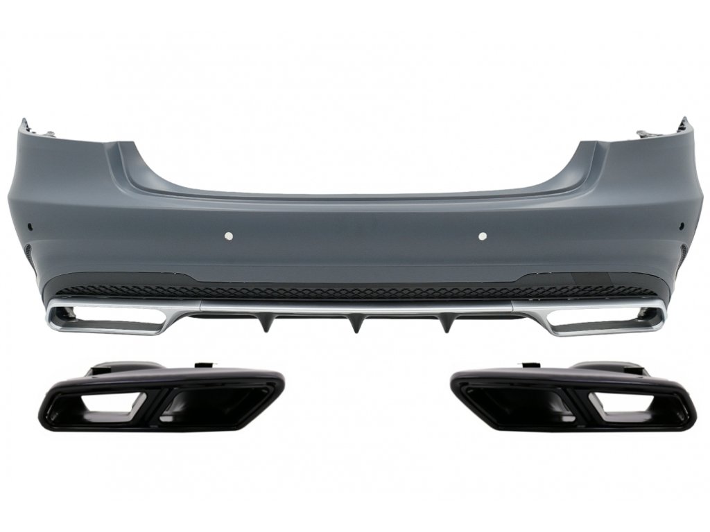 b2b rear bumper with exhaust muffler tips black 5996674 6039830
