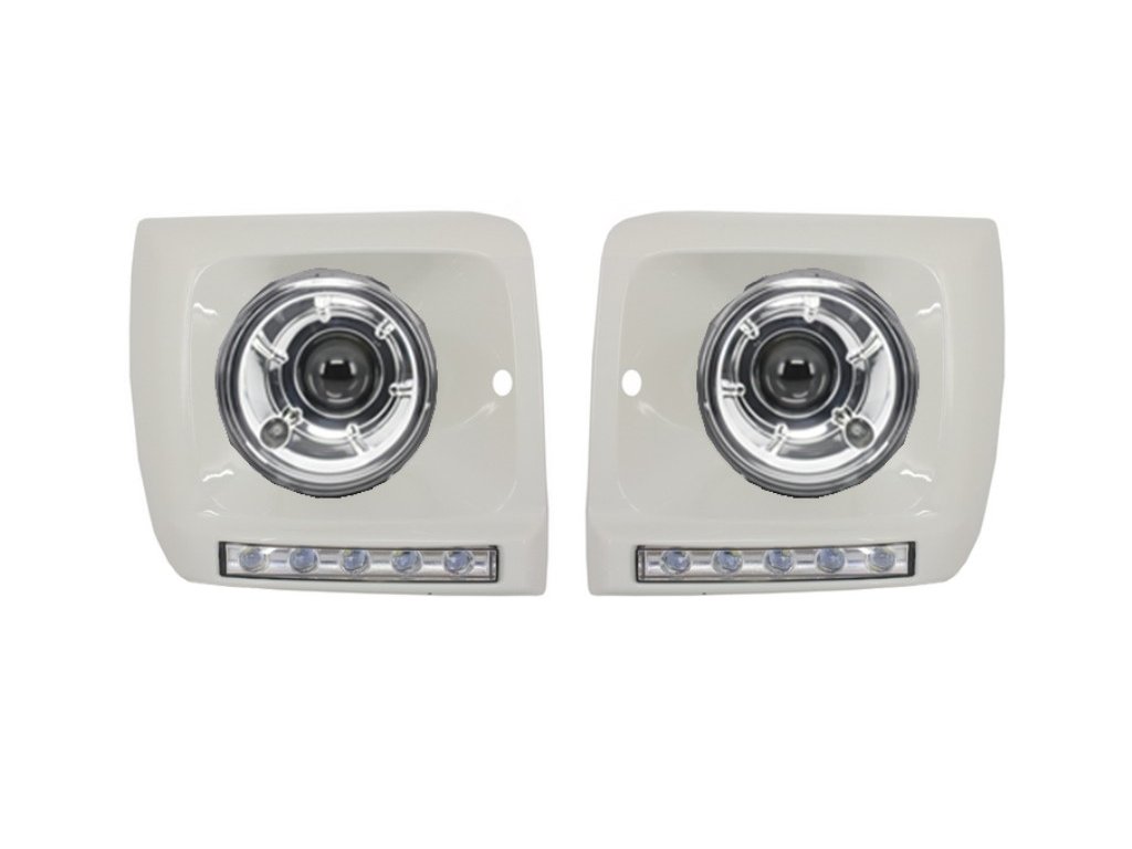 b2b headlights bi xenon look with covers white led 5990914 6019934