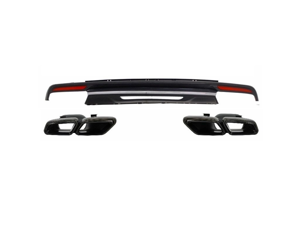 b2b rear diffuser black exhaust muffler tips suitable 5991851 6024655