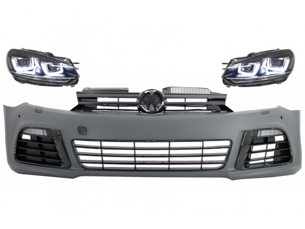 b2b front bumper with headlights led flowing turning 5997763 6052093