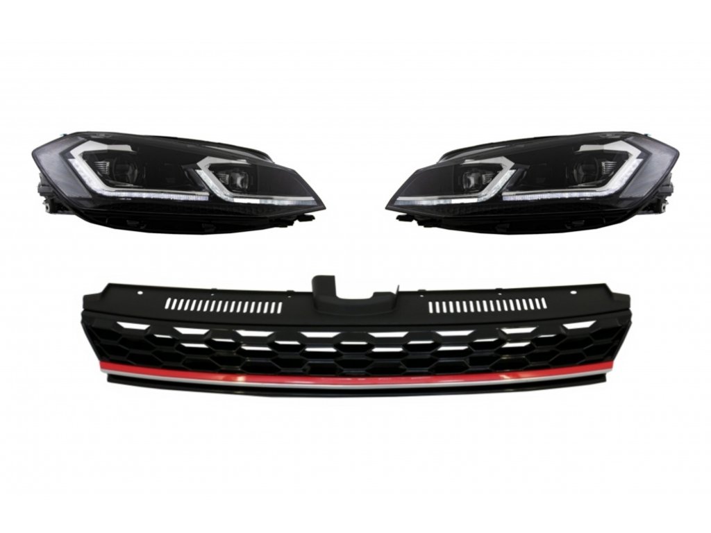 b2b central badgeless grille with led headlights 5999272 6058369