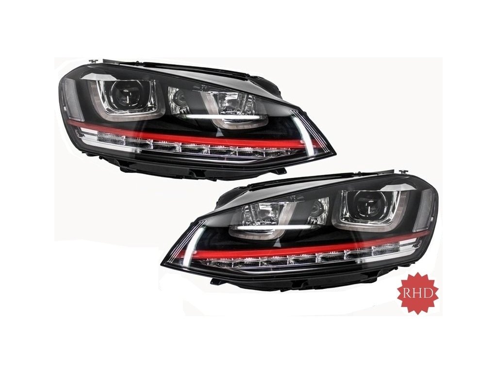 b2b rhd headlights 3d led drl suitable for vw golf 7 5991058 6026118