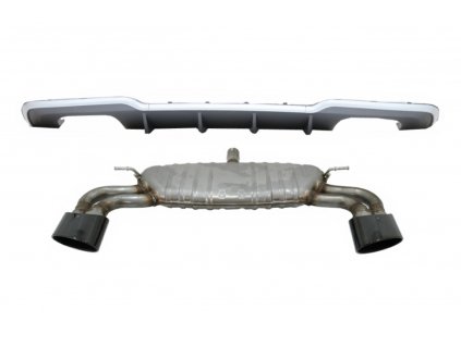 b2b rear bumper valance diffuser with exhaust system 6000643 6077662