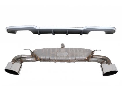 b2b rear bumper valance diffuser with exhaust system 6000644 6077715