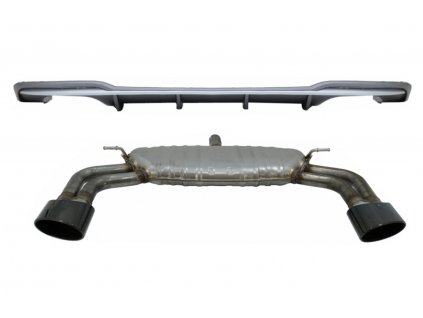 b2b rear bumper valance diffuser with exhaust system 6000650 6077882