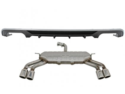 b2b rear bumper valance diffuser with exhaust system 6000653 6077908