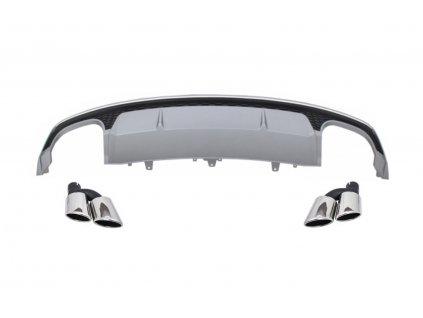 b2b rear bumper air diffuser with exhaust muffler 5997433 6048034
