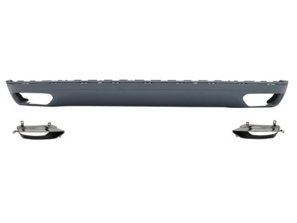 b2b rear bumper diffuser valance with exhaust muffler 5991860 6054308