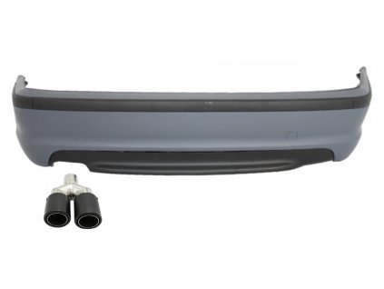 b2b rear bumper with exhaust muffler tip matte carbon 6000812 6081016