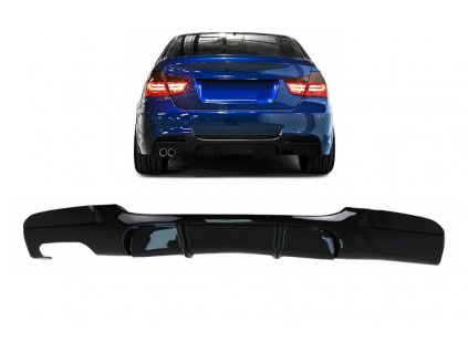 b2b rear bumper diffuser left double outlet suitable 6002601 6105750