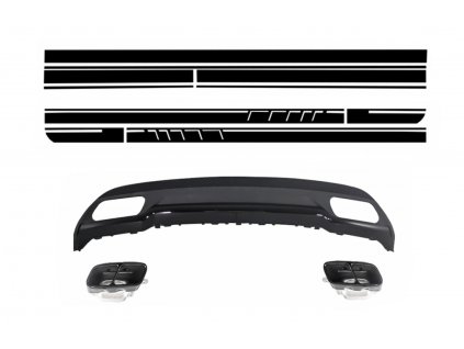 b2b rear diffuser and exhaust tips tailpipe package 5997228 6045303