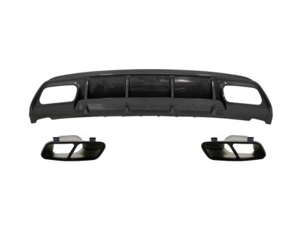 b2b rear bumper valance diffuser with exhaust muffler 5997396 6047422