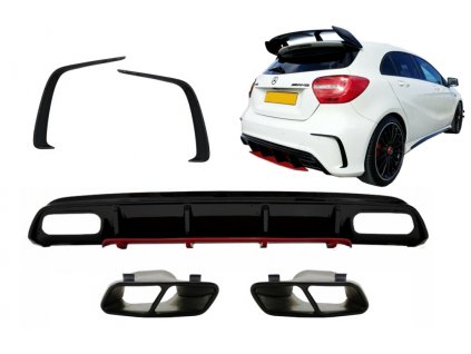 b2b rear diffuser with exhaust muffler tips black and 5999310 6058956